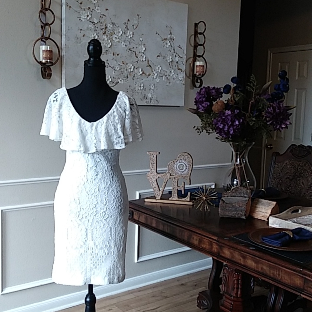 Lauren Ralph Lauren Women's Tamalira Floral Lace Cocktail Dress. Size 6 - Picture 6 of 17